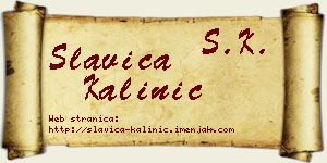 Slavica Kalinić vizit kartica